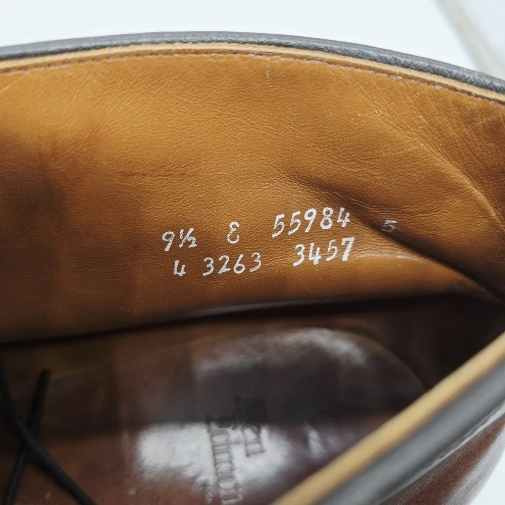 Allen Edmonds Chukka Boots Mens 9.5 E Malvern Brown Leather Casual Ankle Lace Up